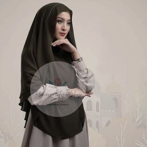 Army green - Swarovski instant hijab